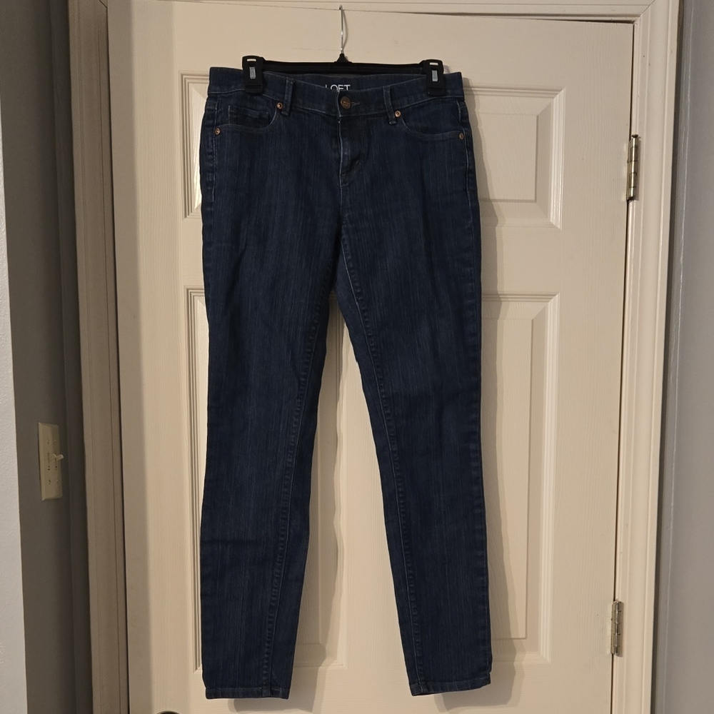 LOFT Dark Indigo Straight Leg Jeans